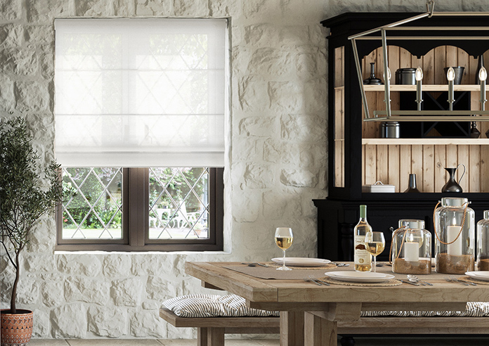 Tanami Voile, White Dawn - Roman Blind - Image 3